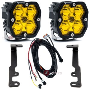 Baja Designs® Squadron 2.0 Sport Amber LED Ditch Lights (Spot Beam) Kit for 24-26 Tacoma