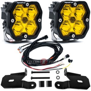Baja Designs® Squadron 2.0 Sport Amber Spot Ditch Light Pods Brackets Kit for 18+ Jeep JL/JT
