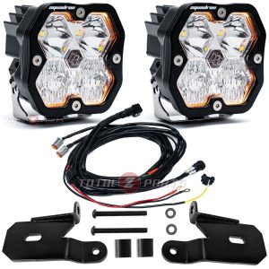 Baja Designs® Squadron 2.0 Sport Clear Ditch Light Pods Brackets Kit for 18+ Jeep JL/JT