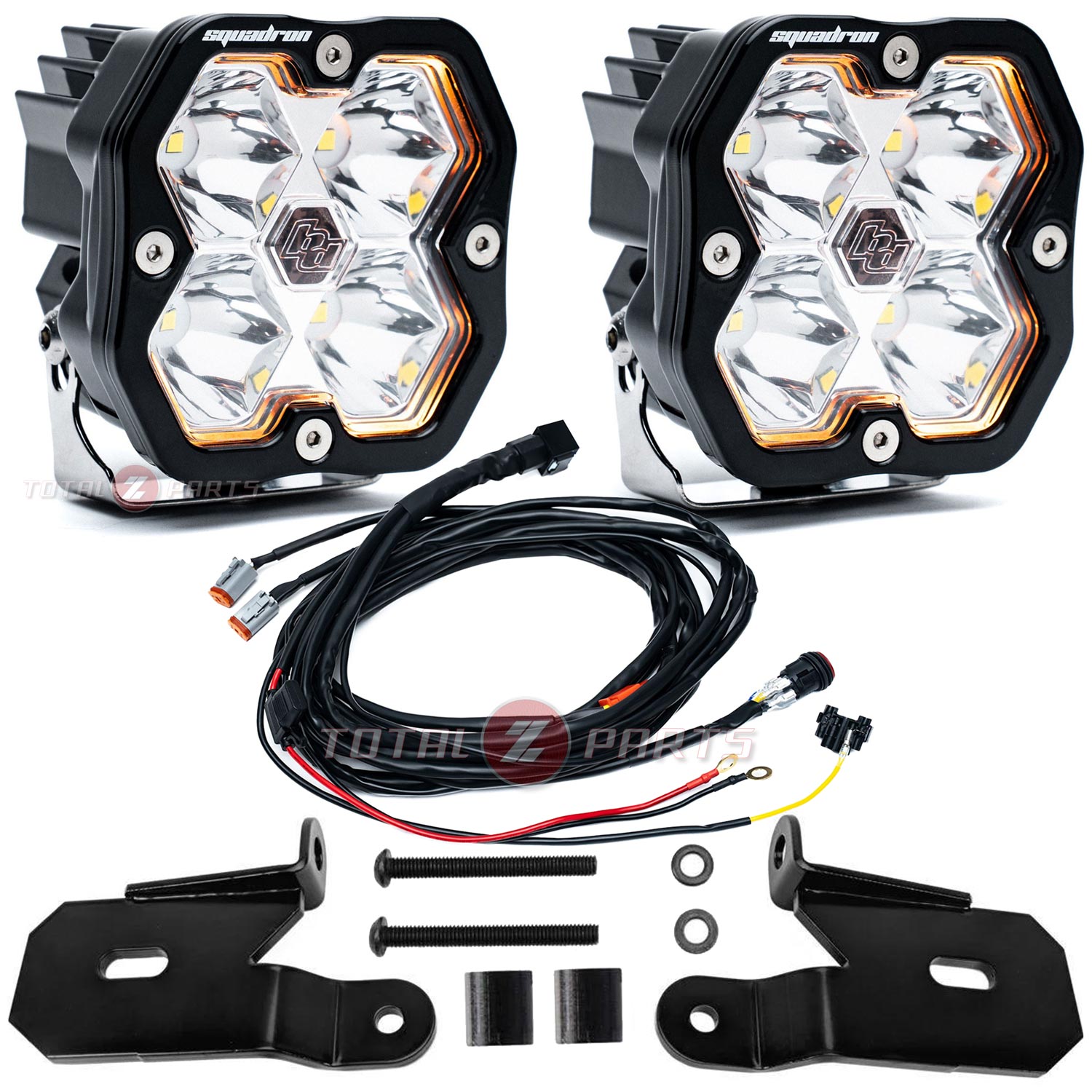 Baja Designs® Squadron 2.0 Sport Clear Spot Ditch Light Pods Brackets Kit for 18+ Jeep JL/JT Baja Designs® Squadron 2.0 Sport Clear Spot Ditch Light Pods Brackets Kit for 18+ Jeep JL/JT