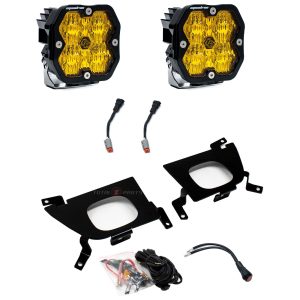 Baja Designs™ Squadron 2.0 Sport Amber Fog Lights Kit (19-22 Silverado 1500, 20-22 2500HD/3500HD)
