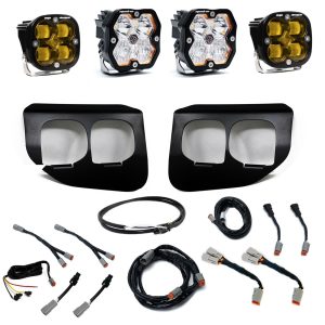 Baja Designs® Squadron 2.0 Sport/SAE Amber Dual LED Upfitter Fog Lights Kit (20-22 Ford F250/F350)