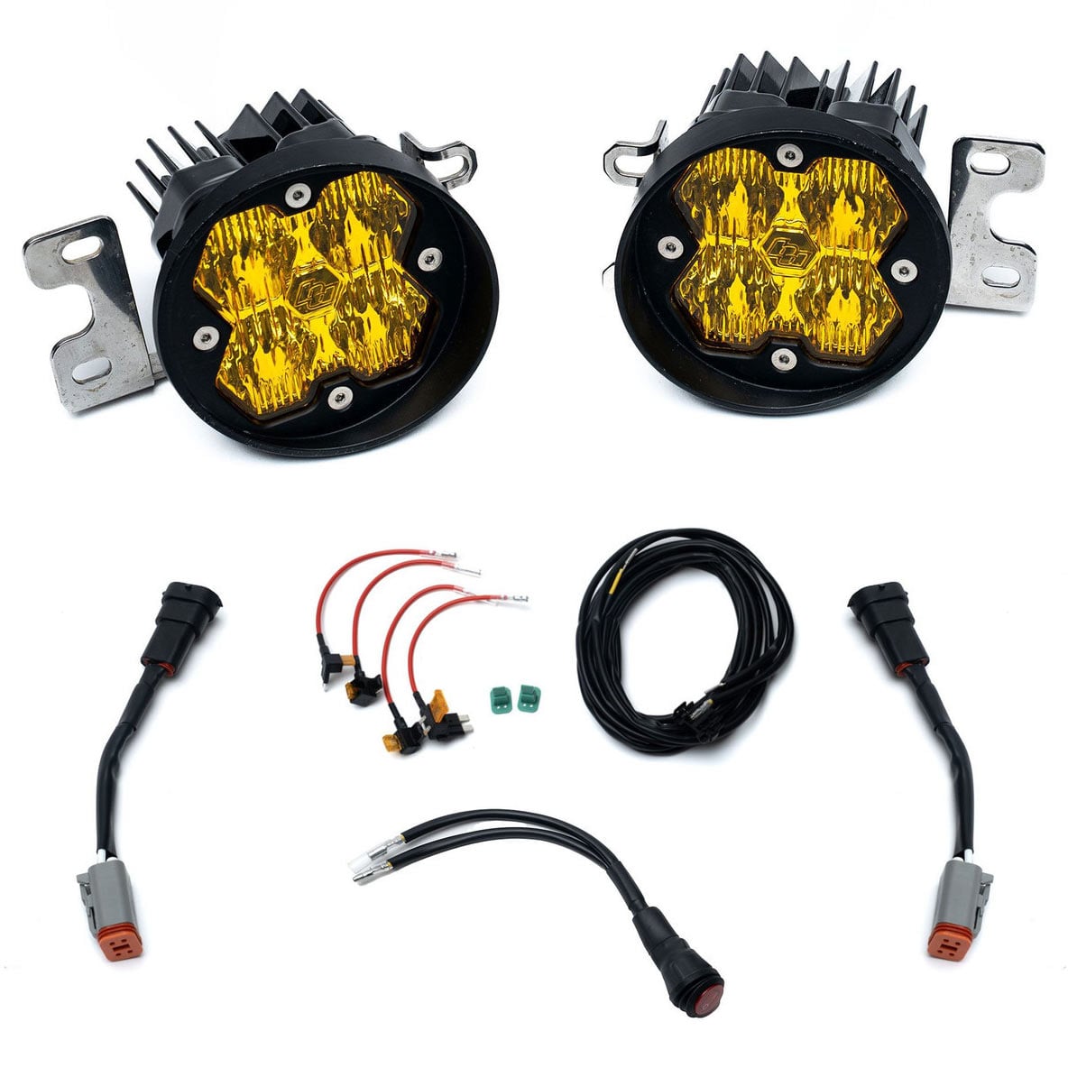 Baja Designs® Squadron-R 2.0 Sport Amber Fog Lights Kit for Tacoma, Tundra, 4Runner