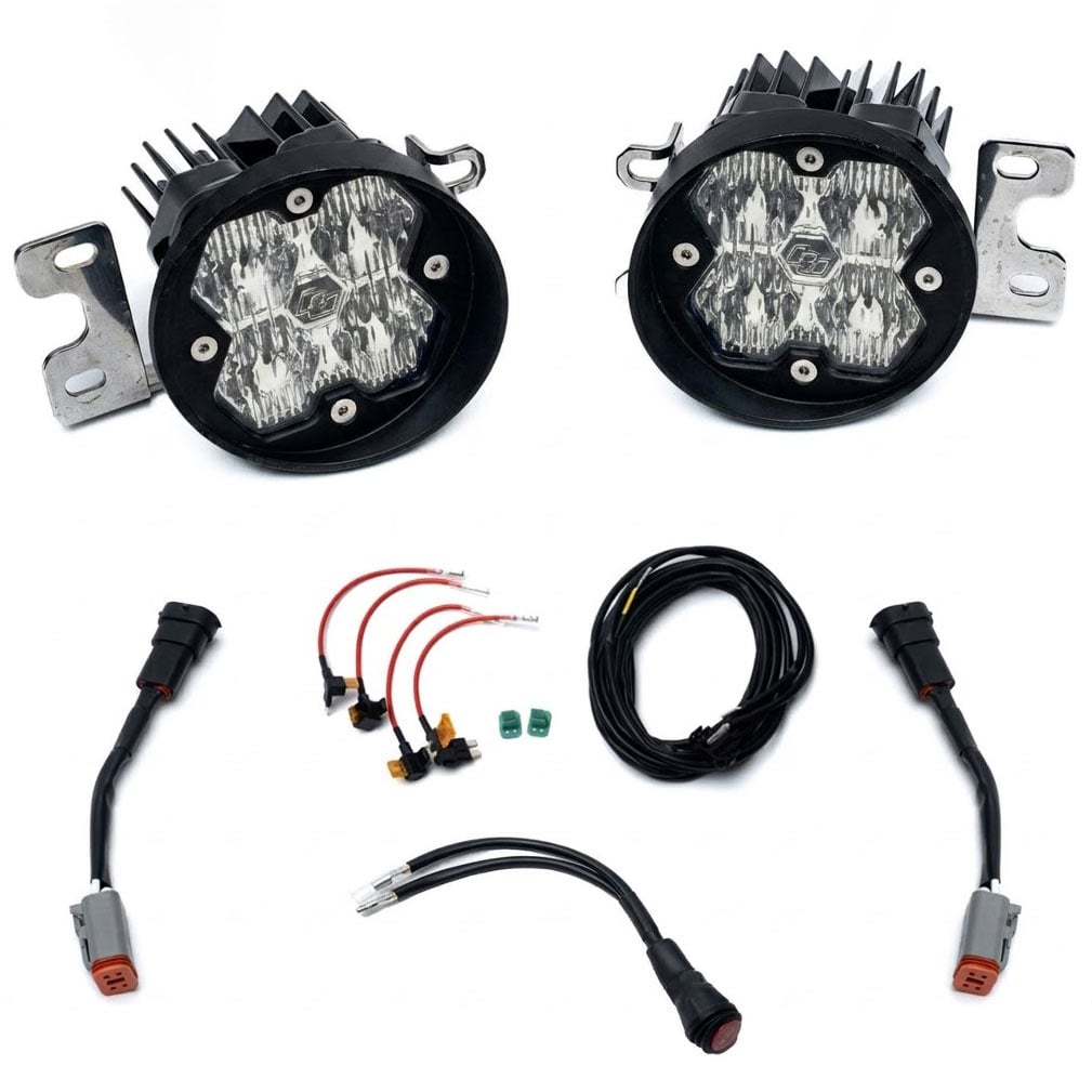 Baja Designs® Squadron-R 2.0 Sport Clear Fog Lights Kit for Tacoma, Tundra, 4Runner