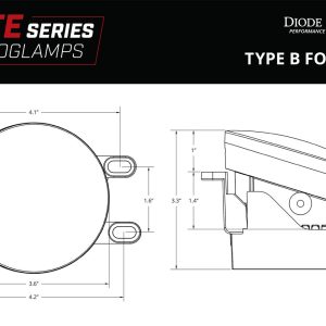 Diode Dynamics™ Elite Series Type B Fog Lamps White Pair SAE J583 DD5134P