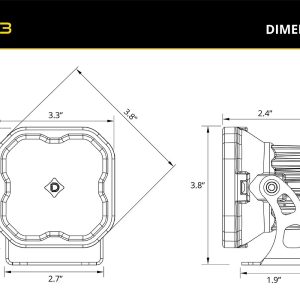 Diode Dynamics™ SS3 Pro White Combo/Driving Amber Backlight LED Pods DD6886P Diode Dynamics™ SS3 Pro White Combo/Driving Amber Backlight LED Pods DD6886P