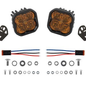 Diode Dynamics™ SS3 Pro Yellow Combo/Driving Amber Backlight LED Pods DD6893P