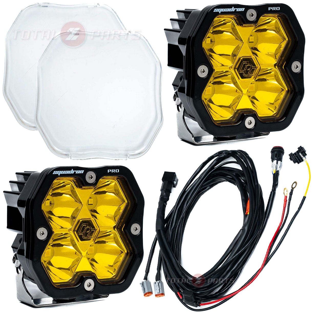 Baja Designs® Squadron 2.0 Pro LED Pair Amber Spot Beam, Clear Guards, Wire Harness Baja Designs® Squadron 2.0 Pro LED Pair Amber Spot Beam, Clear Guards, Wire Harness