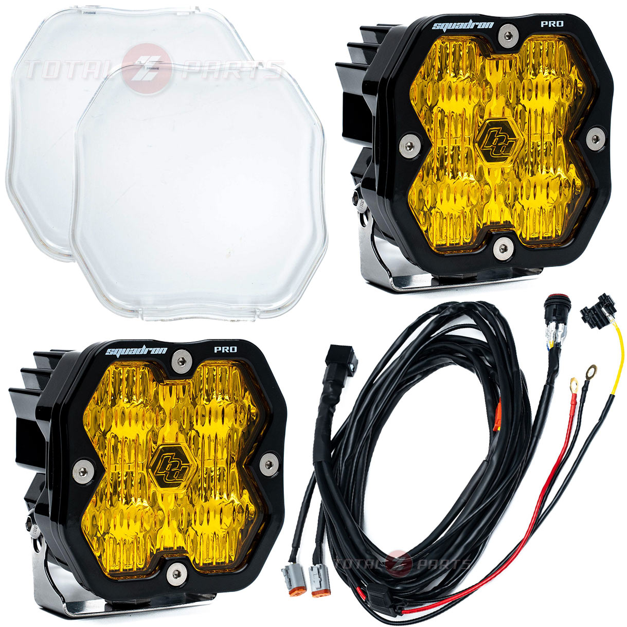 Baja Designs® Squadron 2.0 Pro LED Pair Amber Wide Cornering, Clear Guards, Wire Harness Baja Designs® Squadron 2.0 Pro LED Pair Amber Wide Cornering, Clear Guards, Wire Harness
