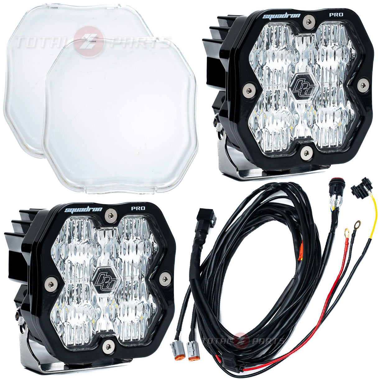 Baja Designs® Squadron 2.0 Pro LED Pair Clear Wide Cornering, Clear Guards, Wire Harness Baja Designs® Squadron 2.0 Pro LED Pair Clear Wide Cornering, Clear Guards, Wire Harness
