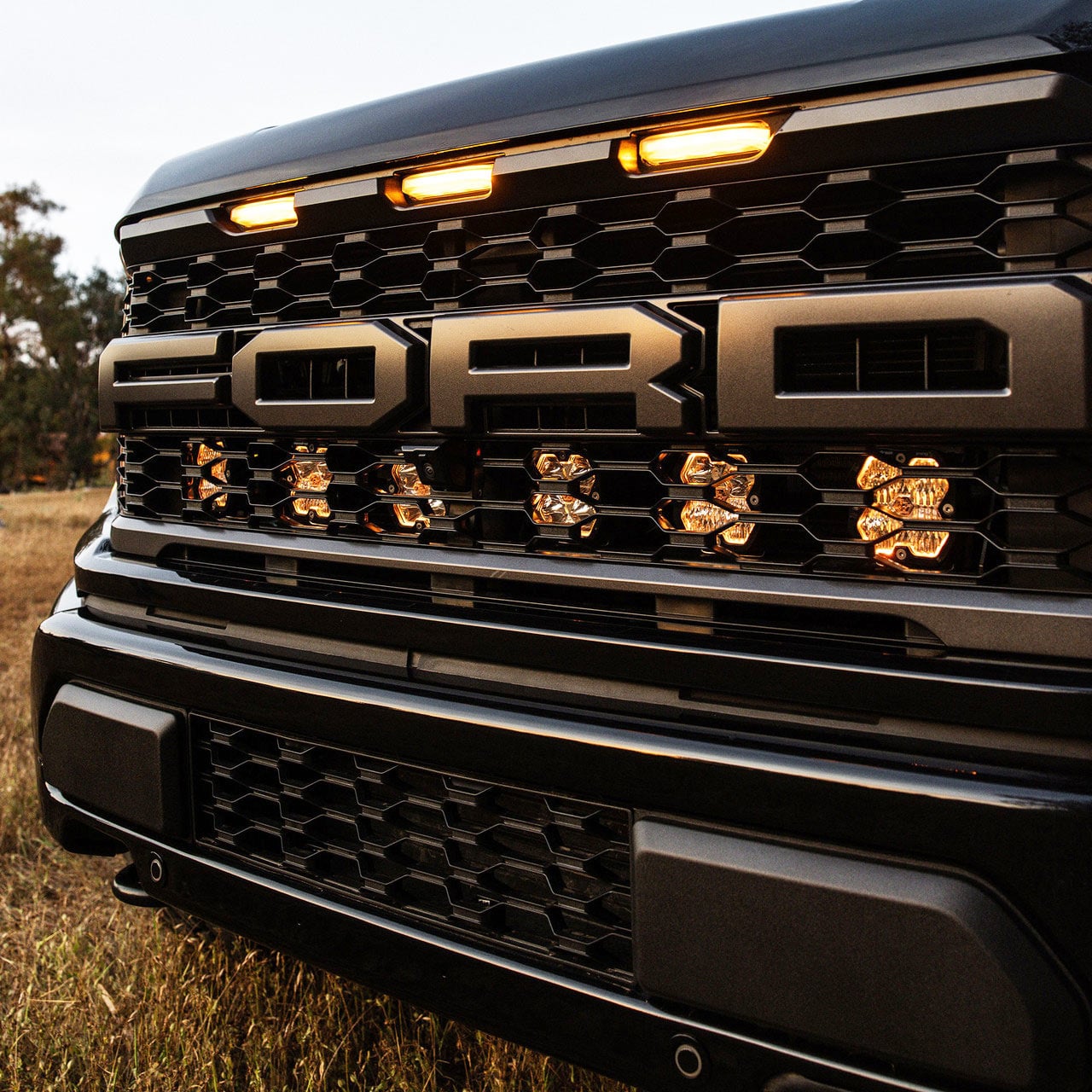 Baja Designs® Squadron 2.0 Pro Behind Front Grille Lights Kit for 21+ Ford F150 Raptor