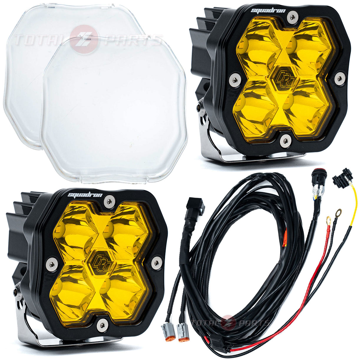 Baja Designs® Squadron 2.0 Sport LED Pair Amber Spot Lights, Wiring, Clear Rock Guards Baja Designs® Squadron 2.0 Sport LED Pair Amber Spot Lights, Wiring, Clear Rock Guards