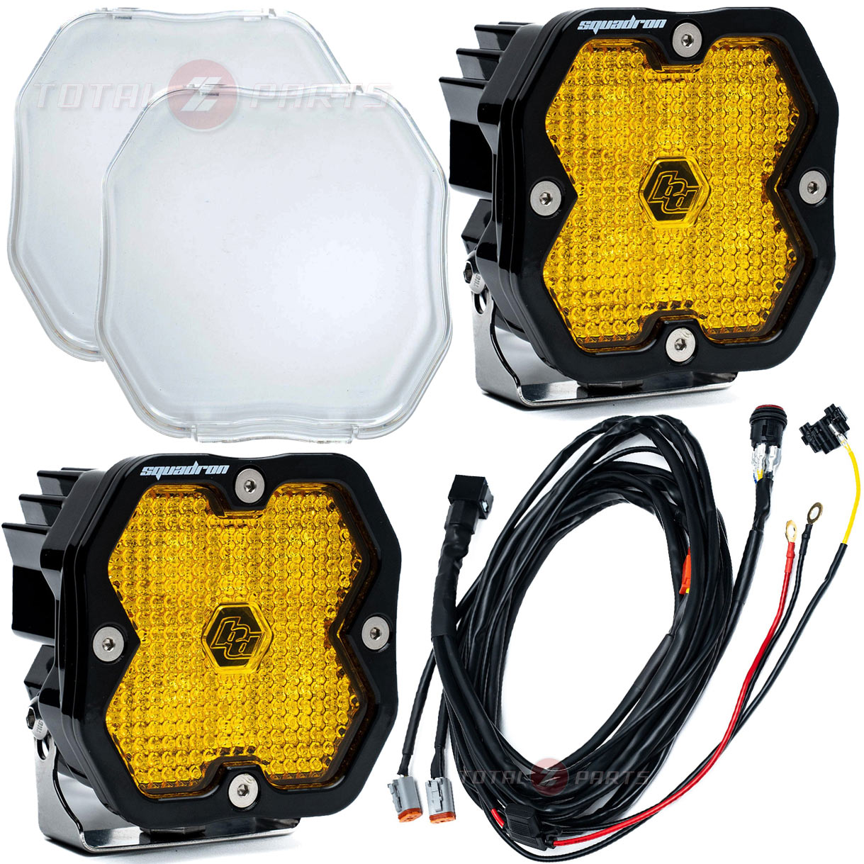 Baja Designs® Squadron 2.0 Sport LED Pair Amber Work/Scene Lights, Clear Guards, Wiring Baja Designs® Squadron 2.0 Sport LED Pair Amber Work/Scene Lights, Clear Guards, Wiring