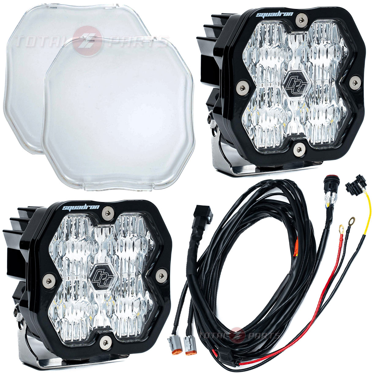 Baja Designs® Squadron 2.0 Sport LED Pair Clear Wide Cornering Lights, Clear Guards, Wiring Baja Designs® Squadron 2.0 Sport LED Pair Clear Wide Cornering Lights, Clear Guards, Wiring