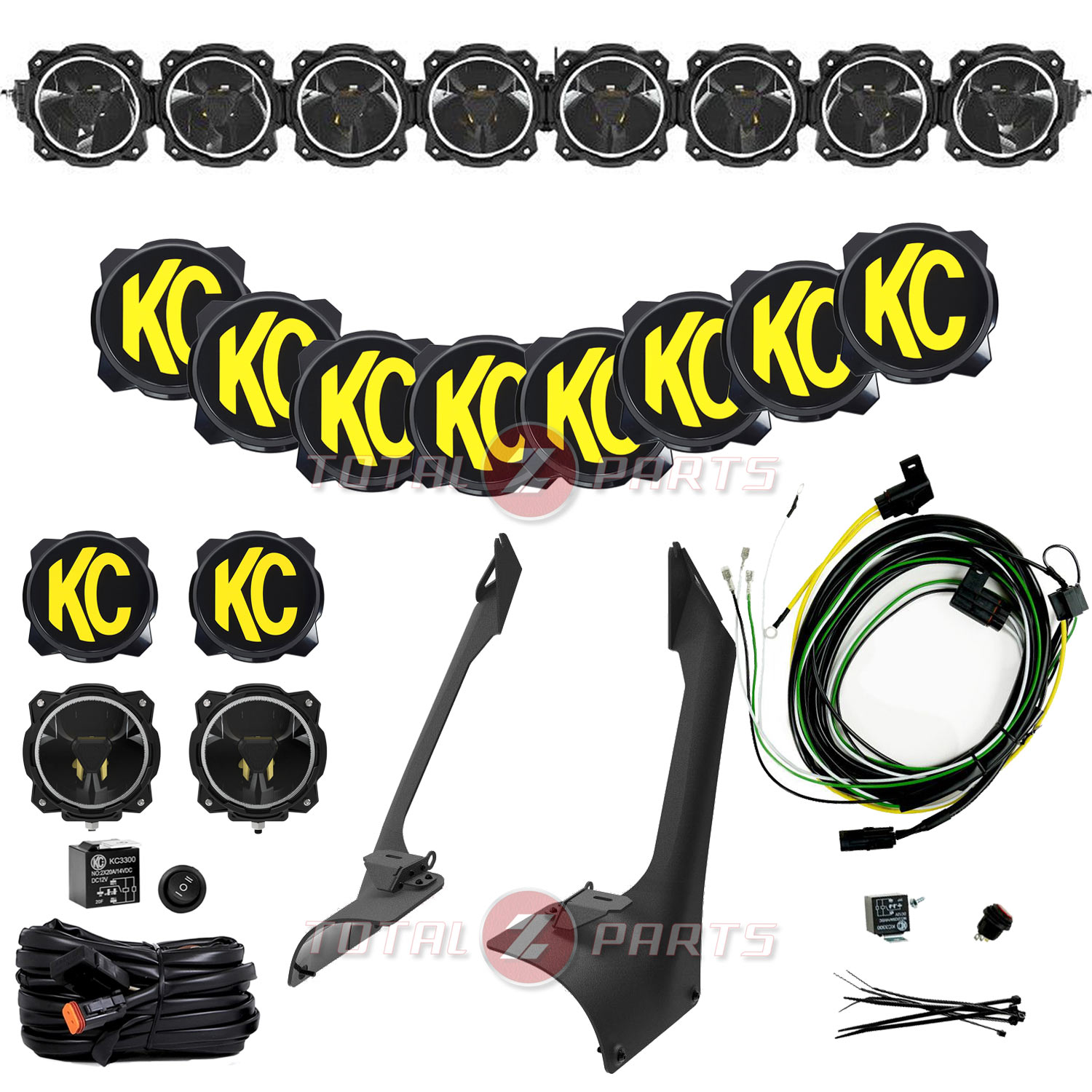 KC HiLiTES® Gravity Titan™ 50" Overhead Roof Light Bar & Ditch Lights Kit (Wrangler 392, Gladiator Mojave) KC HiLiTES® Gravity Titan™ 50" Overhead Roof Light Bar & Ditch Lights Kit (Wrangler 392, Gladiator Mojave)
