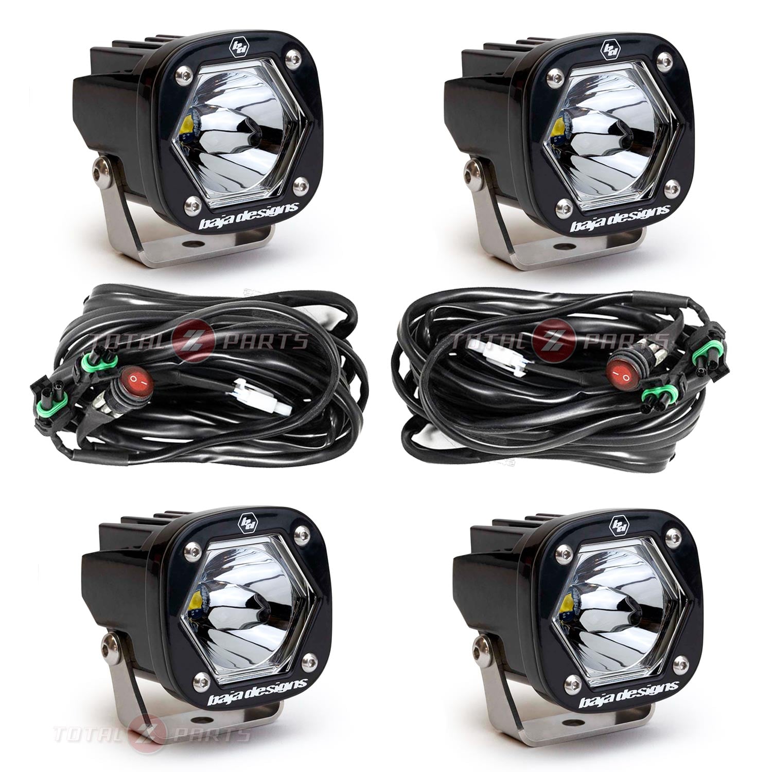 Baja Designs® S1 LED 2-inch Pod Lights Clear Spot Beam, 2 Pairs