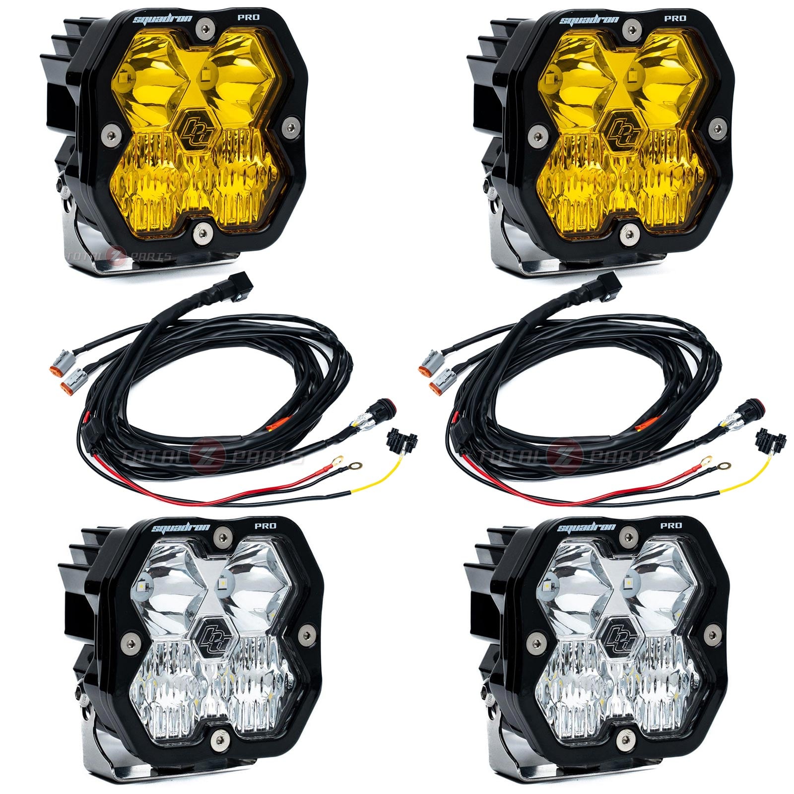 Baja Designs® 2 Pairs Amber/Clear Squadron 2.0 Pro LED Pair Driving/Combo Lights & Wire Harnesses Baja Designs® 2 Pairs Amber/Clear Squadron 2.0 Pro LED Pair Driving/Combo Lights & Wire Harnesses