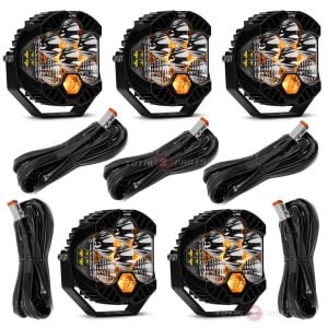 Baja Designs® 5x LP6 Pro Pair LED Clear Driving/Combo Lights & Controller Module Wiring