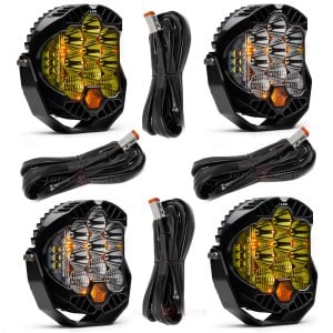 Baja Designs® LP9 Pro Driving/Combo Lights (2 Clear, 2 Amber) w/ Controller Module Harnesses
