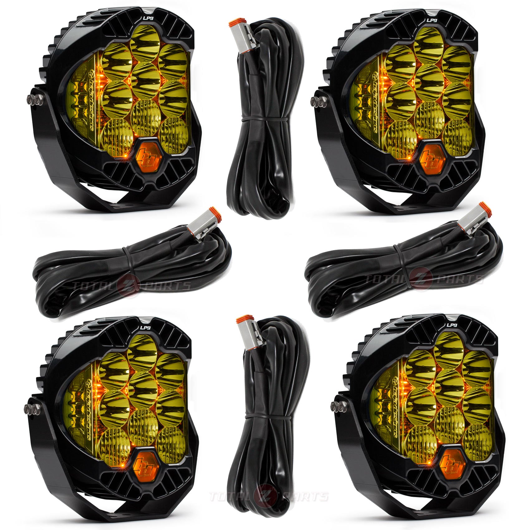 Baja Designs® 4x LP9 Pro LED Amber Driving/Combo Lights, Controller Module Harnesses Baja Designs® 4x LP9 Pro LED Amber Driving/Combo Lights, Controller Module Harnesses