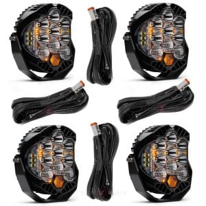 Baja Designs® 4x LP9 Pro Clear Driving/Combo Lights & Controller Module Harnesses