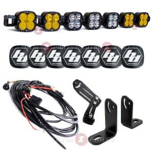 Baja Designs™ 7 XL Linkable Amber/Clear Universal Light Bar w/Brackets, Wiring Harness, Rock Guards