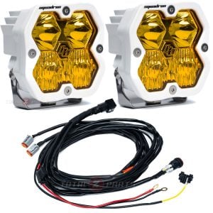 Baja Designs® Squadron 2.0 Sport White LED Amber Driving/Combo Lights Pair, Wiring