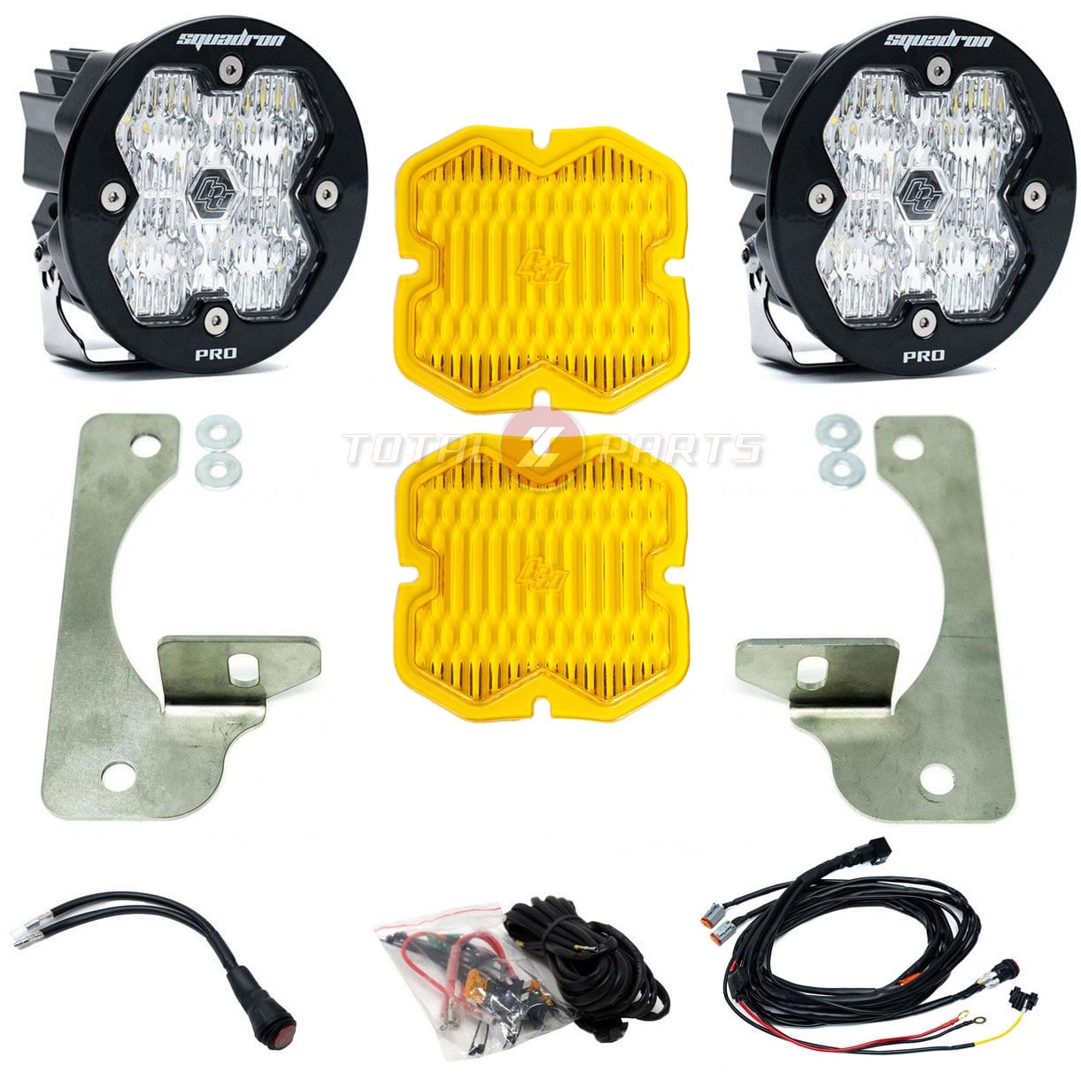 Baja Designs® Squadron 2.0 Pro LED Amber Fog Lights Kit (18+ Wrangler / Gladiator Rubicon)