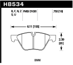 Hawk Perf® DTC-70 Front Brake Pads for 2004-2016 BMW Z4 128i 328i HB534U.750 - Image 3