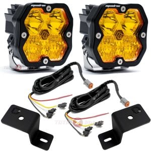 Baja Designs® Squadron 2.0 Sport Amber Driving/Combo Ditch Lights Kit (Upfitter Wiring) for 21-26 Ford F150