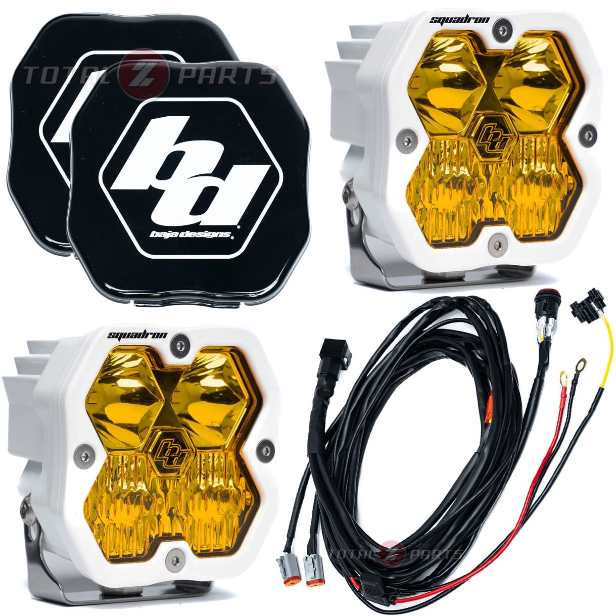 Baja Designs® Squadron 2.0 Sport White LED Amber Driving/Combo Lights Pair, Wiring, Guards Baja Designs® Squadron 2.0 Sport White LED Amber Driving/Combo Lights Pair, Wiring, Guards