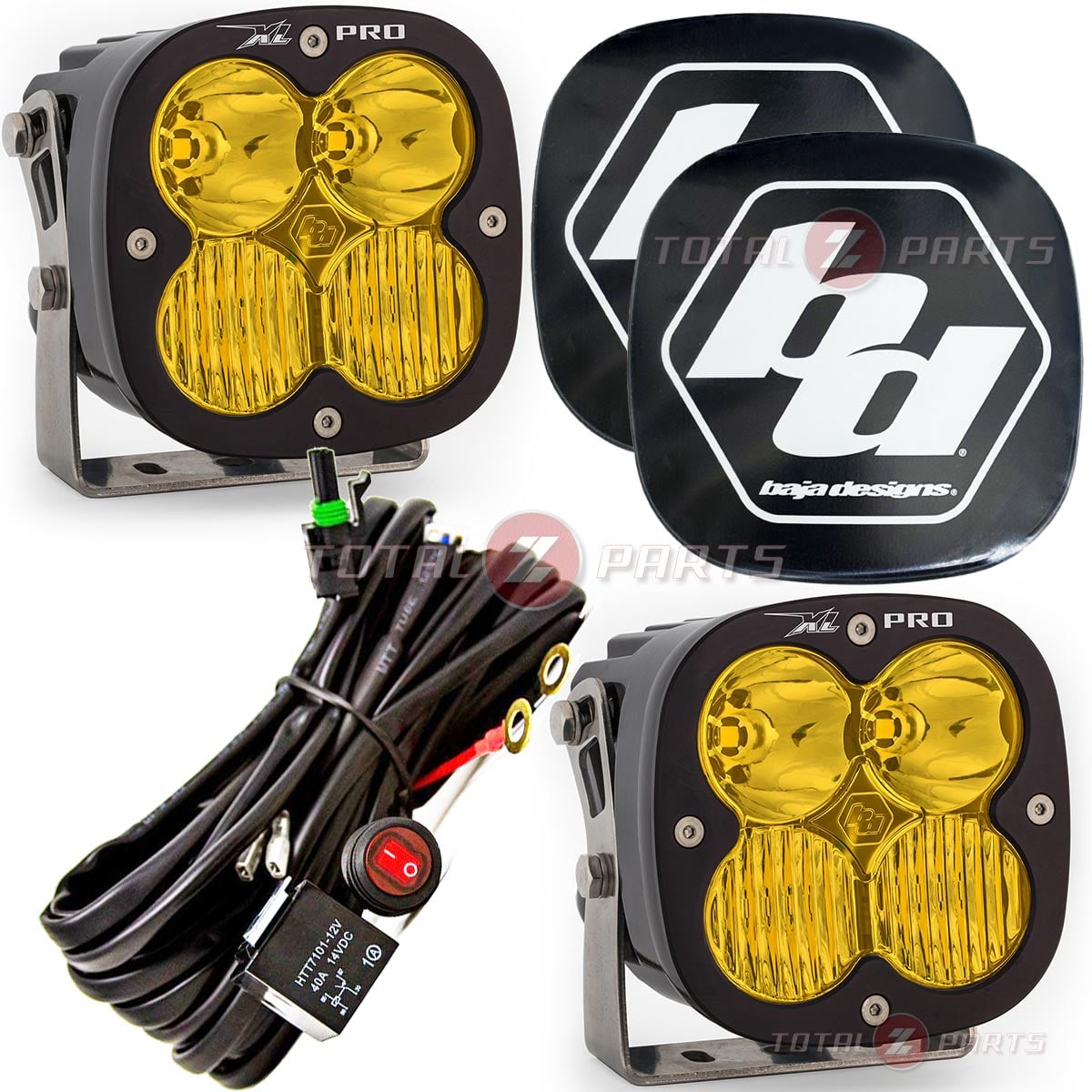 Baja Designs® XL Pro 4.5" Pod Fog Lights Amber Driving/Combo, Wiring, Rock Guards Baja Designs® XL Pro 4.5" Pod Fog Lights Amber Driving/Combo, Wiring, Rock Guards
