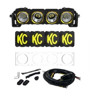 KC HiLiTES™ Flex Era® 10-inch Light Bar w/ Wiring, Lenses, Covers, Brackets