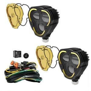 KC HiLiTES™ Flex Era® Dual Mode SAE Light Pods Pair w/Harness, Covers, Yellow Lenses KC HiLiTES™ Flex Era® Dual Mode SAE Light Pods Pair w/Harness, Covers, Yellow Lenses